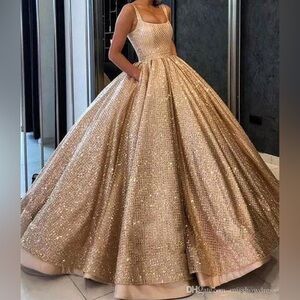 Gold ballgown